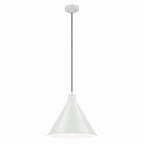 KICHLER 52177WH Zailey 14.25" 1-Light Cone Pendant In White