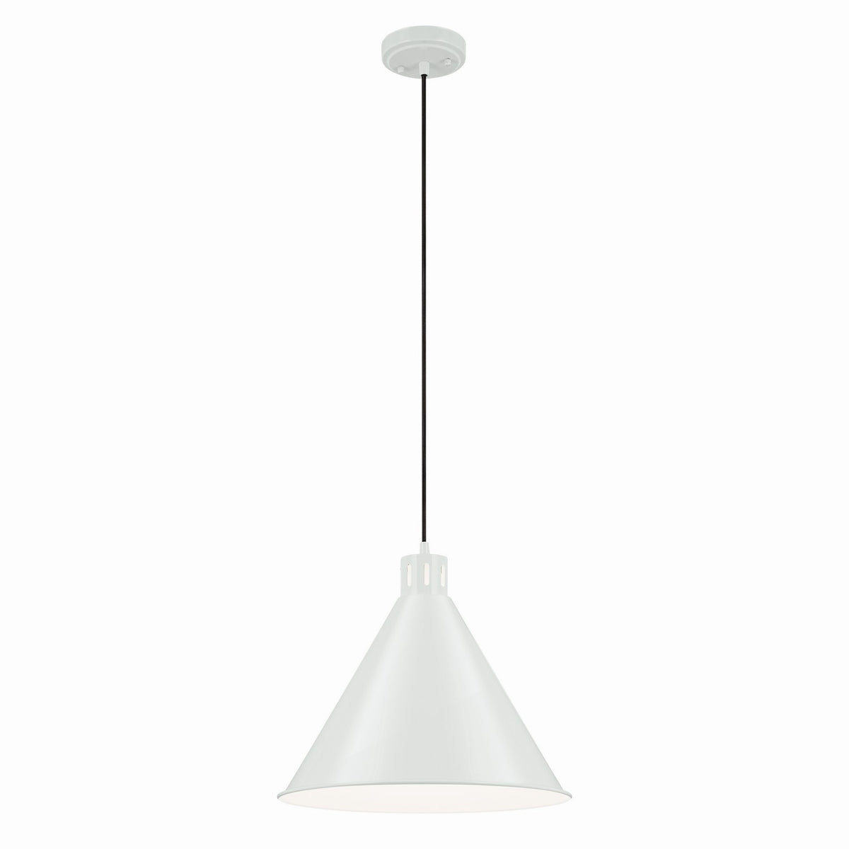 KICHLER 52177WH Zailey 14.25" 1-Light Cone Pendant In White