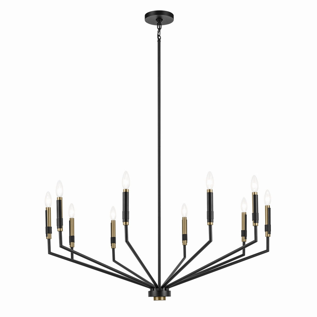 KICHLER 52348BK Armand 38.25" 10-Light Chandelier In Black