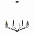 KICHLER 52348BK Armand 38.25" 10-Light Chandelier In Black