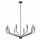 KICHLER 52348BK Armand 38.25" 10-Light Chandelier In Black