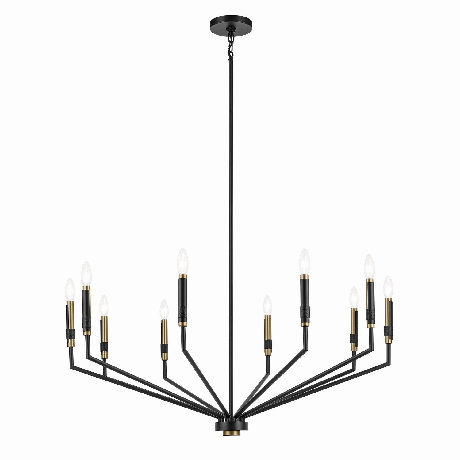 KICHLER 52348BK Armand 38.25" 10-Light Chandelier In Black