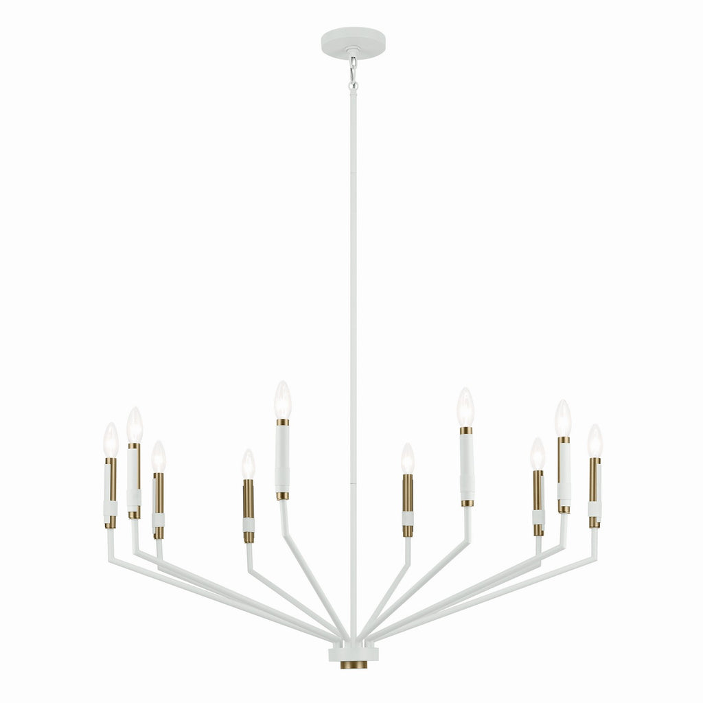 KICHLER 52348WH Armand 38.25" 10-Light Chandelier In White