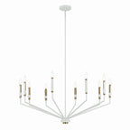 KICHLER 52348WH Armand 38.25" 10-Light Chandelier In White