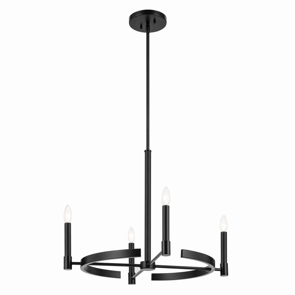 KICHLER 52426BK Tolani 20.25" 4-Light Chandelier In Black