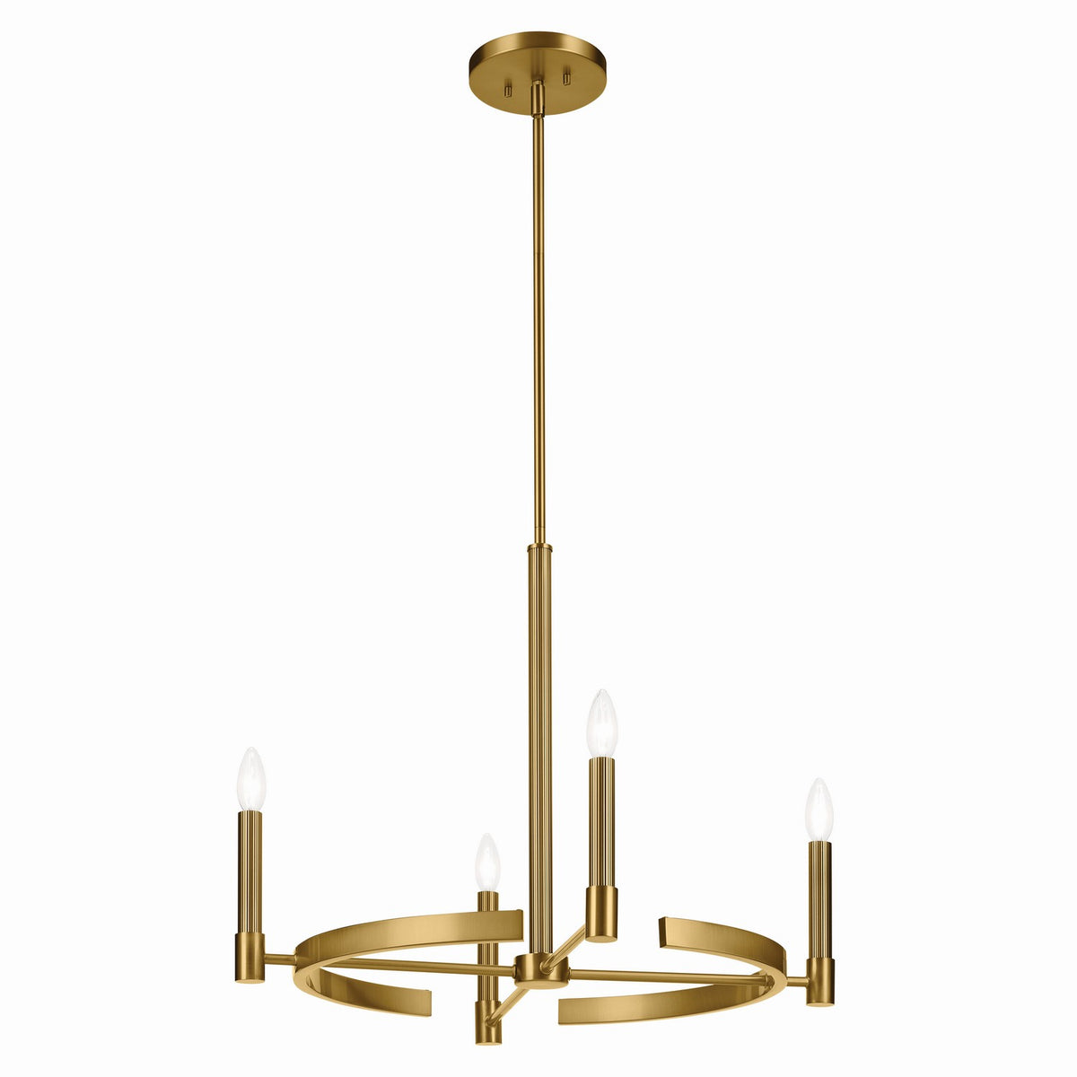 KICHLER 52426BNB Tolani 20.25" 4-Light Chandelier In Brushed Natural Brass