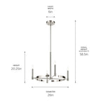 KICHLER 52426PN Tolani 20.25" 4-Light Chandelier In Polished Nickel