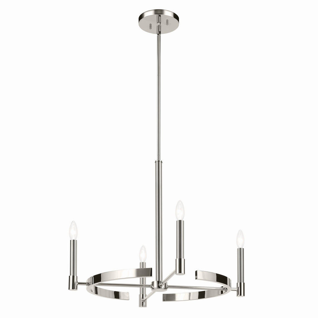 KICHLER 52426PN Tolani 20.25" 4-Light Chandelier In Polished Nickel
