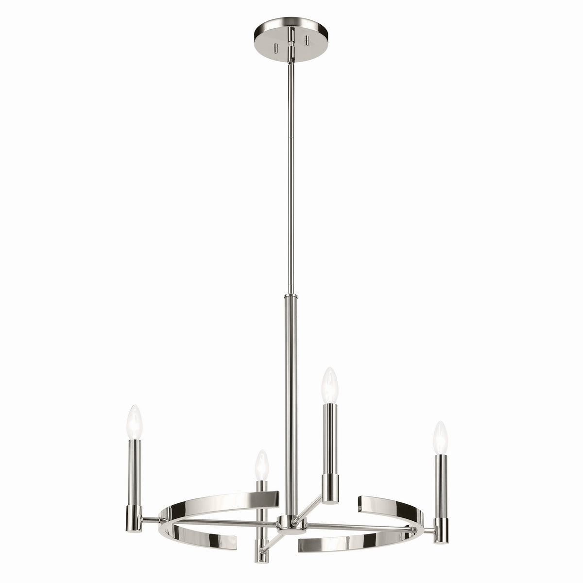 KICHLER 52426PN Tolani 20.25" 4-Light Chandelier In Polished Nickel