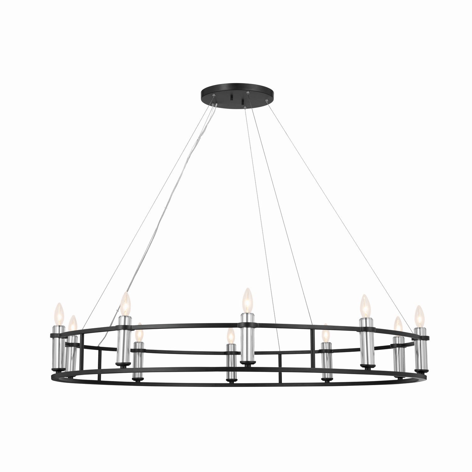 KICHLER 52491BK Rosalind Chandelier 10 Light - Black