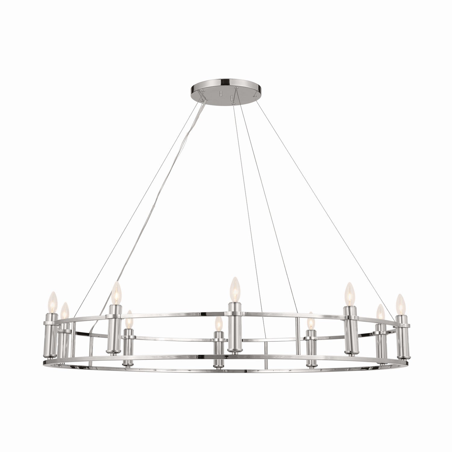 KICHLER 52491PN Rosalind Chandelier 10 Light - Polished Nickel