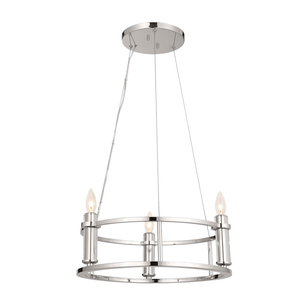 KICHLER 52493PN Rosalind Mini Chandelier 3 Light - Polished Nickel