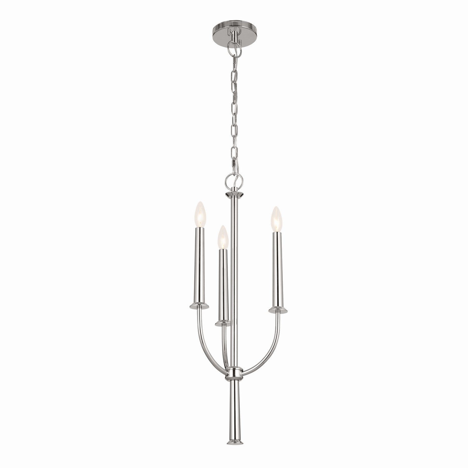 KICHLER 52496PN Florence Mini Chandelier 3 Light - Polished Nickel