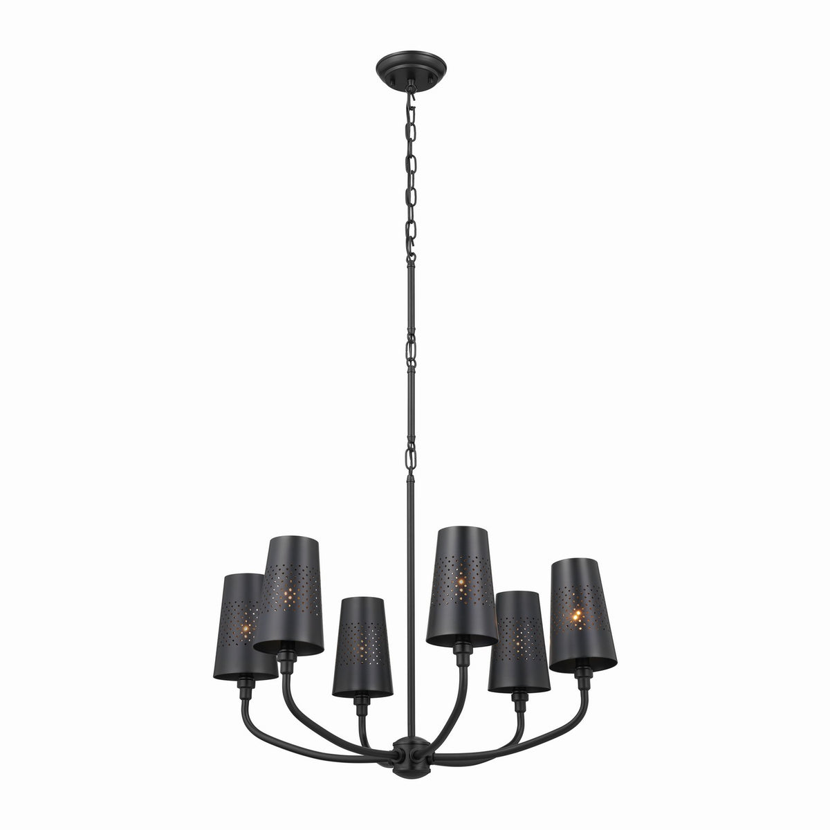 KICHLER 52508BK Adeena Chandelier 6 Light - Black
