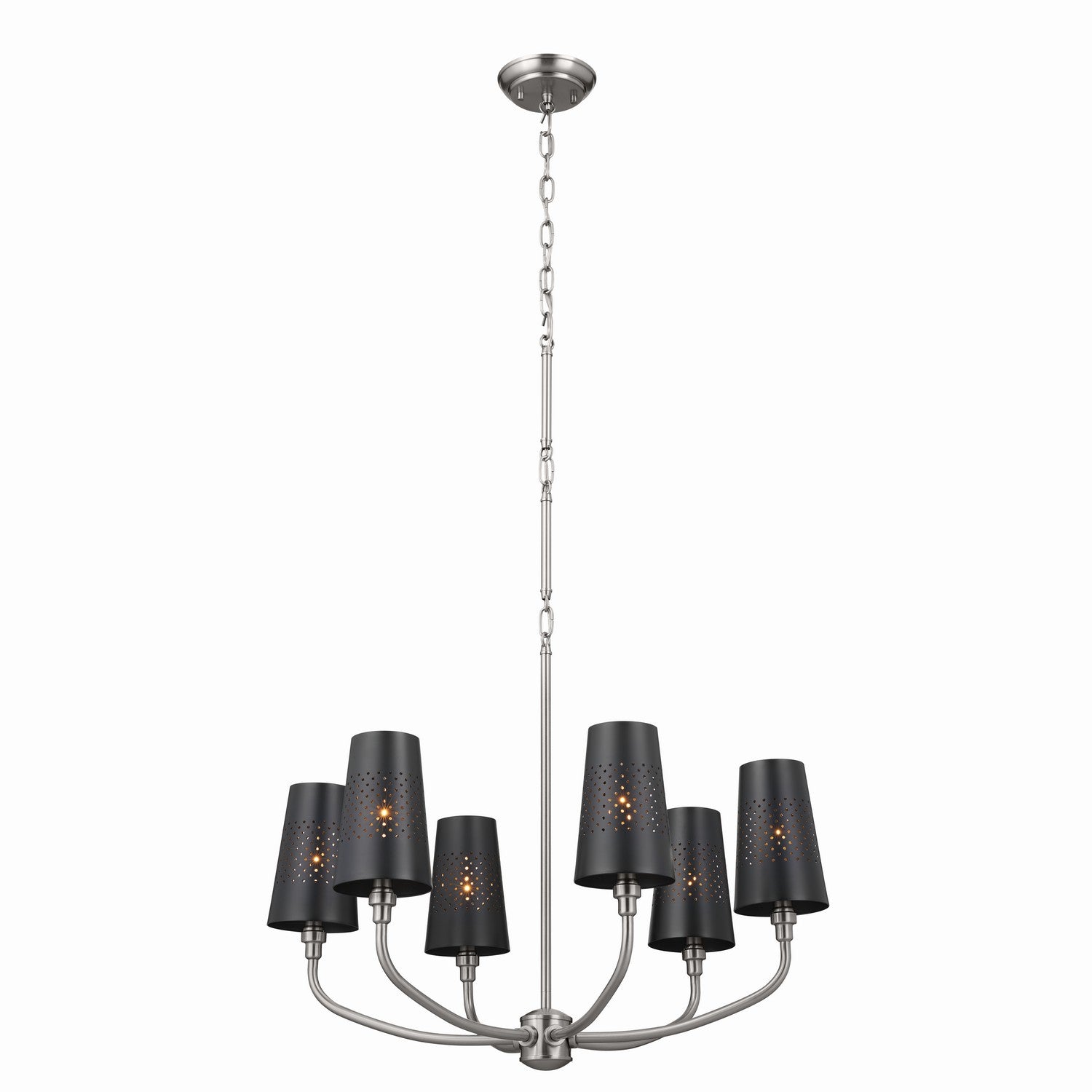 KICHLER 52508CLP Adeena Chandelier 6 Light - Classic Pewter