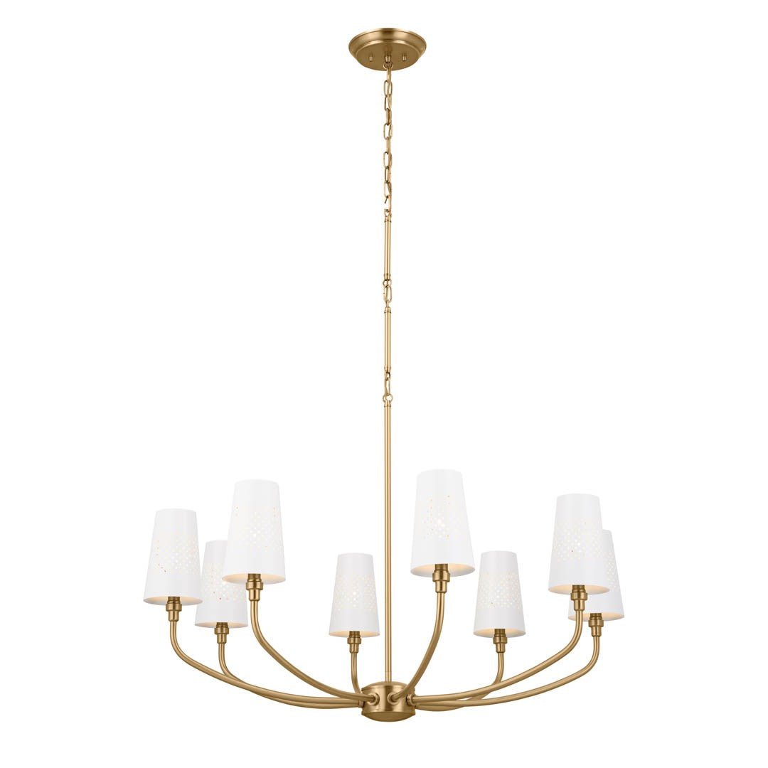 KICHLER 52509BNB Adeena Chandelier 8 Light - Brushed Natural Brass