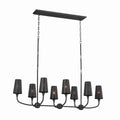 KICHLER 52510BK Adeena Linear Chandelier 8 Light - Black
