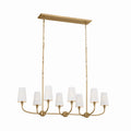 KICHLER 52510BNB Adeena Linear Chandelier 8 Light - Brushed Natural Brass