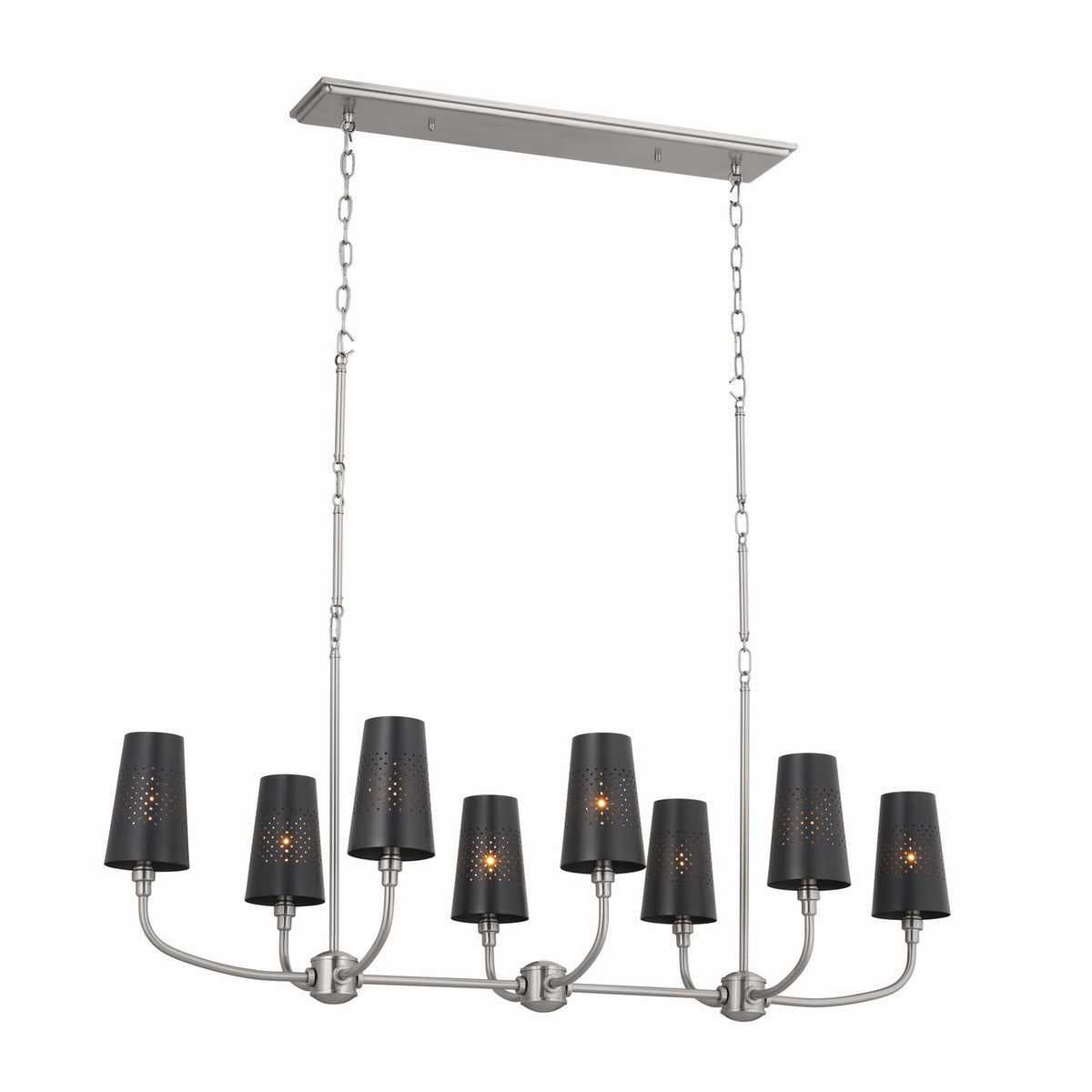 KICHLER 52510CLP Adeena Linear Chandelier 8 Light - Classic Pewter