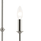 KICHLER 52521PN Pallas 52" Xl 8-Light Round Chandelier With White Linen Shade In Polished Nickel