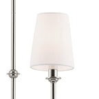 KICHLER 52521PN Pallas 52" Xl 8-Light Round Chandelier With White Linen Shade In Polished Nickel
