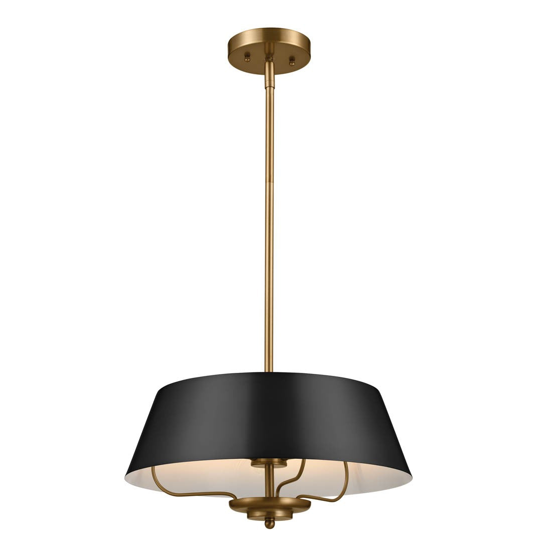 KICHLER 52542BK Luella Pendant/Semi Flush 3 Light - Black