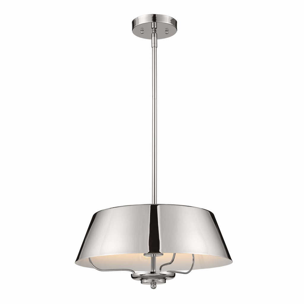 KICHLER 52542PN Luella Pendant/Semi Flush 3 Light - Polished Nickel