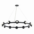 KICHLER 52643BK Palta 42 Inch 12 Light Chandelier In Black