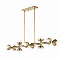 KICHLER 52645CPZ Palta 48 Inch 10 Light Linear Chandelier In Champagne Bronze