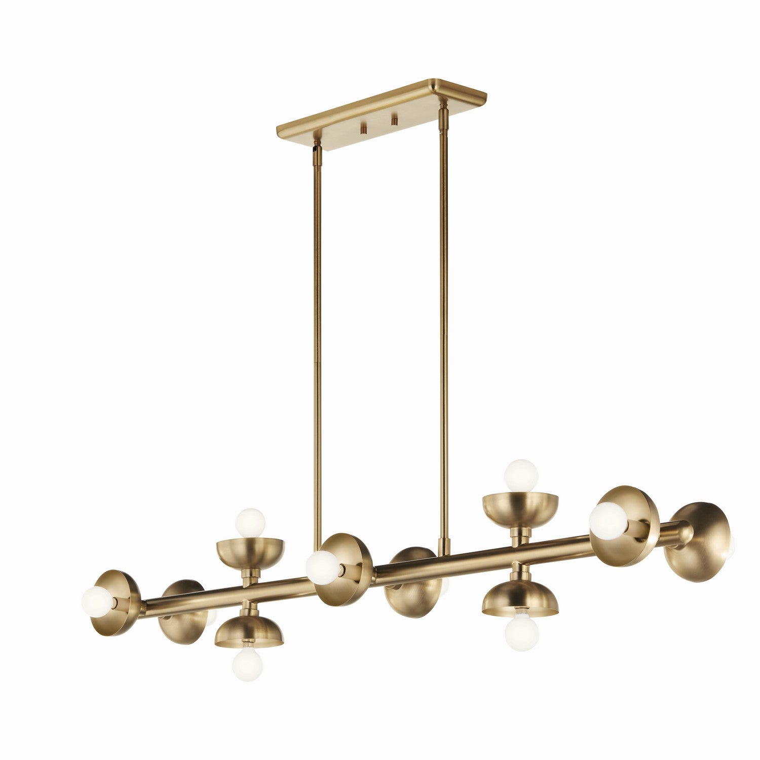 KICHLER 52645CPZ Palta 48 Inch 10 Light Linear Chandelier In Champagne Bronze