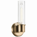 KICHLER 52653CPZ Aviv 13 Inch 1 Light Wall Sconce With Clear Glass In Champagne Bronze
