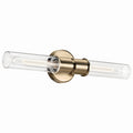 KICHLER 52654CPZ Aviv 24 Inch 2 Light Wall Sconce With Clear Glass In Champagne Bronze