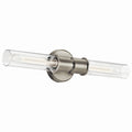 KICHLER 52654NI Aviv 24 Inch 2 Light Wall Sconce With Clear Glass In Brushed Nickel