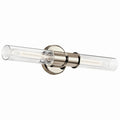 KICHLER 52654PN Aviv 24 Inch 2 Light Wall Sconce With Clear Glass In Polished Nickel