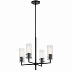 KICHLER 52678BK Velestino 20.5" 4-Light Chandelier In Black