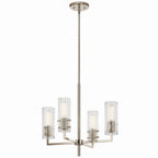 KICHLER 52678PN Velestino 20.5" 4-Light Chandelier In Polished Nickel