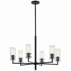 KICHLER 52679BK Velestino 30.25" 6-Light Chandelier In Black