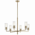 KICHLER 52679CPZ Velestino 30.25" 6-Light Chandelier In Champagne Bronze