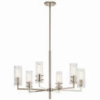 KICHLER 52679PN Velestino 30.25" 6-Light Chandelier In Polished Nickel