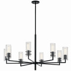 KICHLER 52680BK Velestino 40.25" 8-Light Chandelier In Black