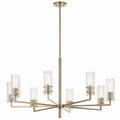 KICHLER 52680CPZ Velestino 40.25" 8-Light Chandelier In Champagne Bronze