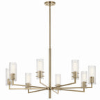 KICHLER 52680CPZ Velestino 40.25" 8-Light Chandelier In Champagne Bronze