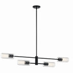 KICHLER 52681BK Velestino 47.50" 4-Light Linear Chandelier In Black