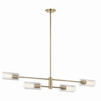 KICHLER 52681CPZ Velestino 47.50" 4-Light Linear Chandelier In Champagne Bronze