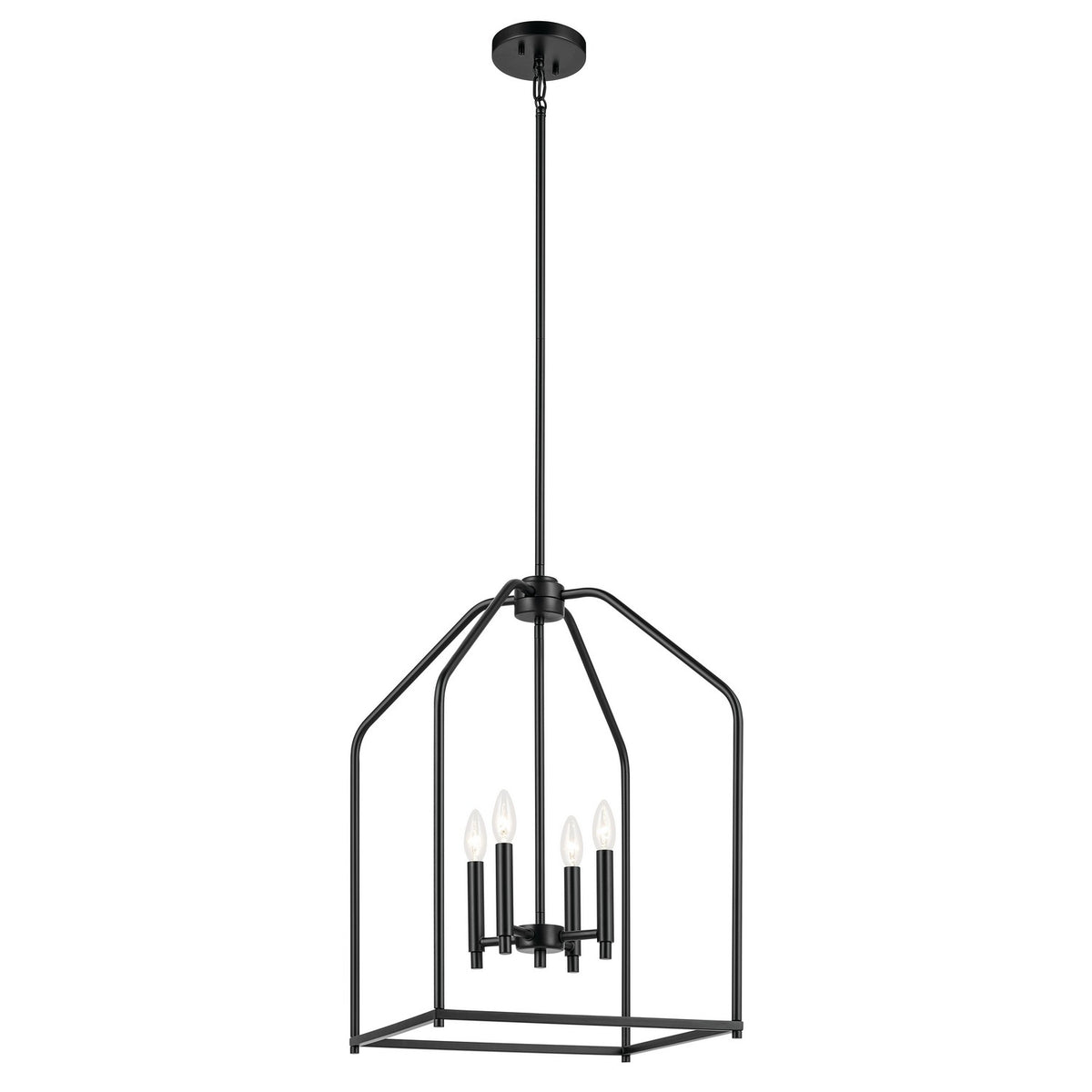 KICHLER 52722BK Madden 25.5" 4 Light Pendant In Black