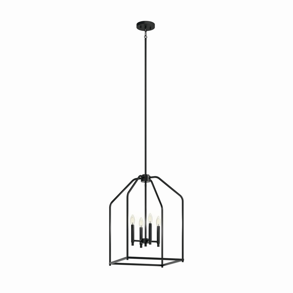 KICHLER 52722BK Madden 25.5" 4 Light Pendant In Black