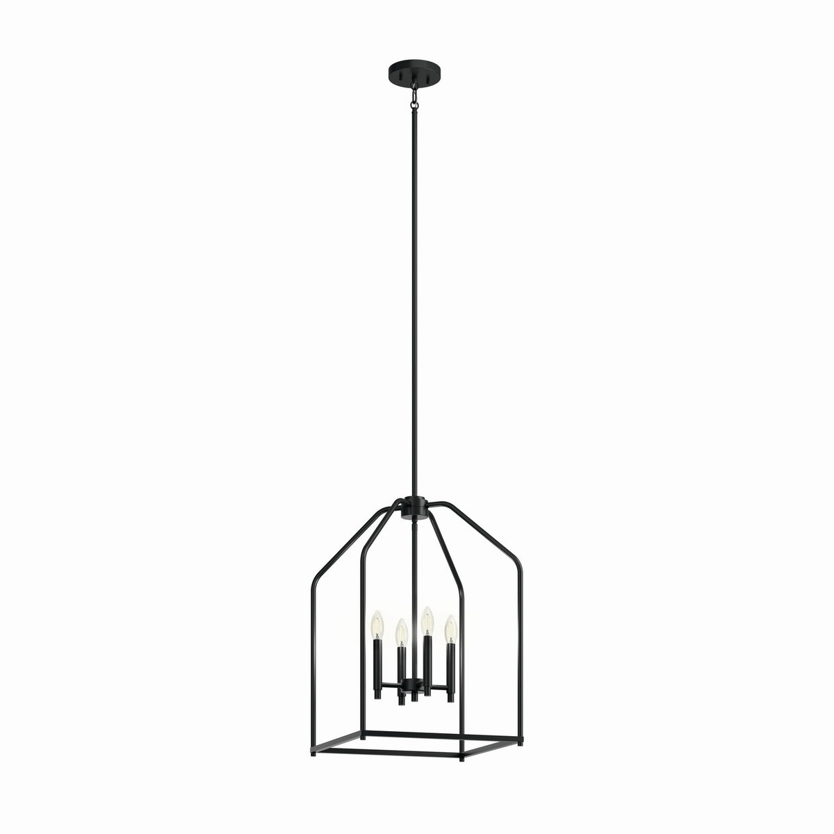 KICHLER 52722BK Madden 25.5" 4 Light Pendant In Black