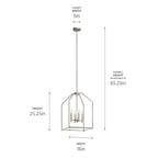 KICHLER 52722NI Madden 25.5" 4 Light Pendant In Brushed Nickel