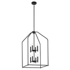 KICHLER 52723BK Madden 36" 8 Light Foyer Pendant In Black