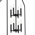KICHLER 52723BK Madden 36" 8 Light Foyer Pendant In Black